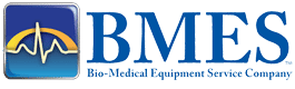 BMES logo. Biomedical repair. Medical eqipment